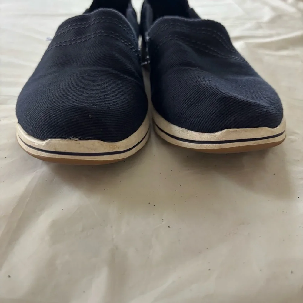 Clarks Cloudstep Breeze Step ll Stretch Slip-On Navy Blue Sneakers SZ 8 Worn 2X - Picture 6 of 14